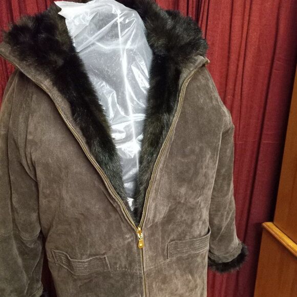JLC Reversible leather faux fur coat - Picture 3 of 9